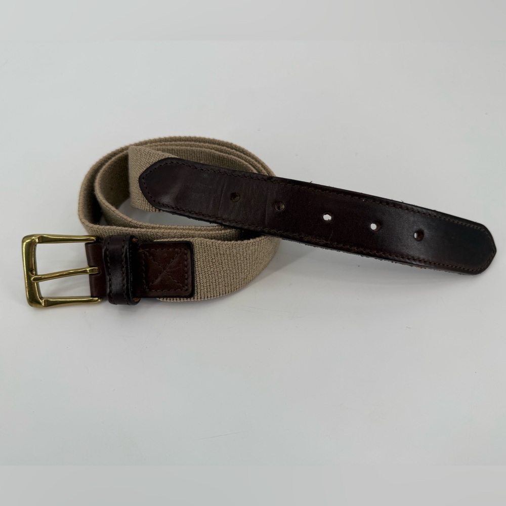 Vintage Eddie Bauer Stretchy & Leather Belt 38/40
